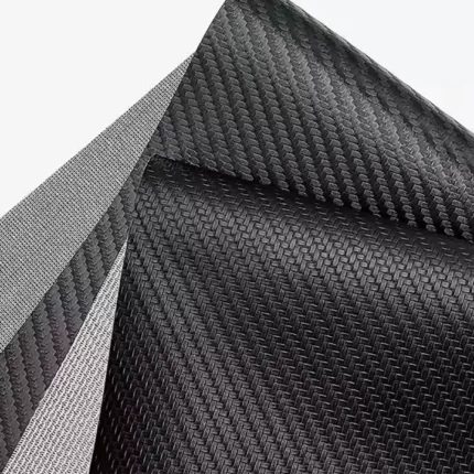 Pvc Carbon Fiber Woven Patterns Artificial Synthetic Leather